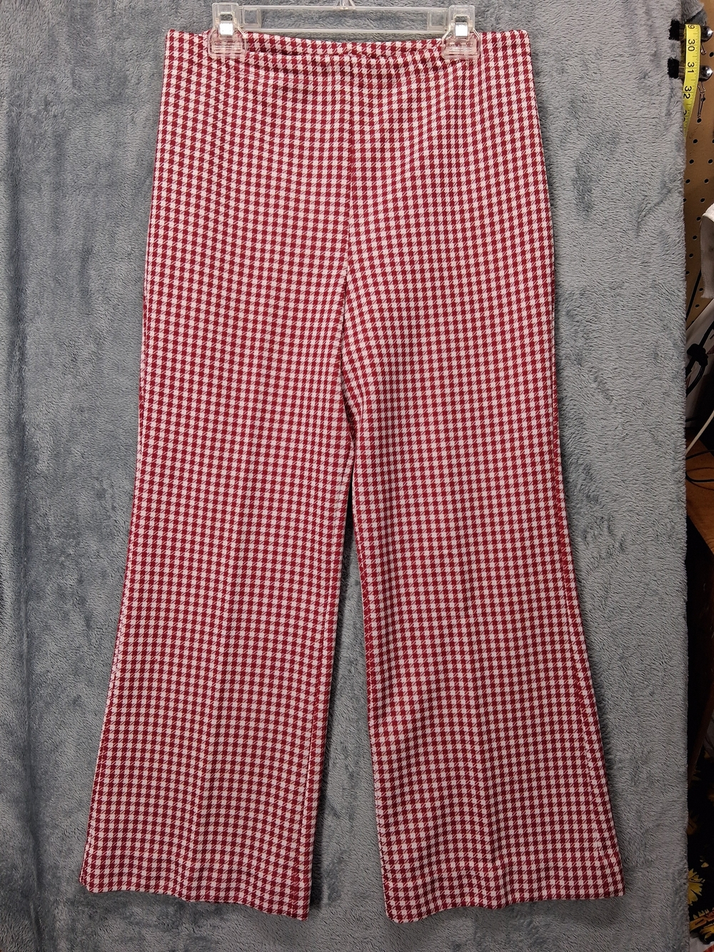 Vintage ILGWU Women’s Red Gingham Wide-Leg Pants